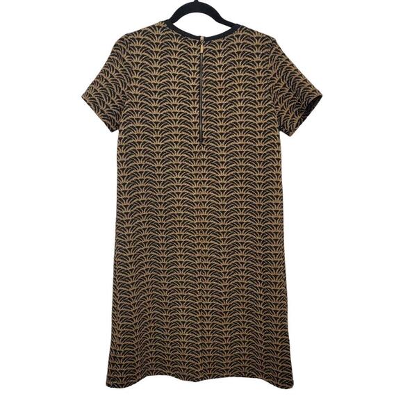 Metallic Quilted Short Sleeve Dress Medium Signature Collection 669 - Picture 2 of 11